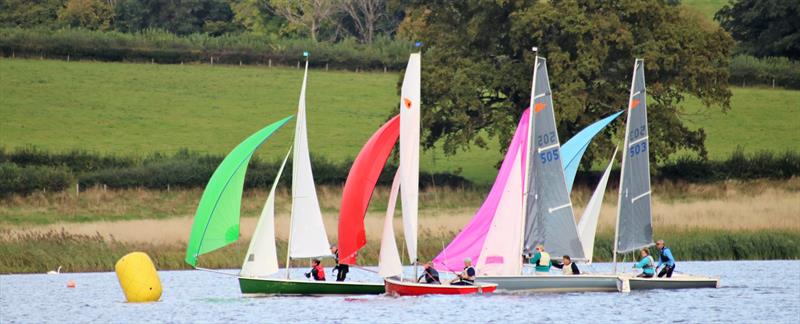 Combined Comet Class Inlands at Llangorse photo copyright Robert Dangerfield taken at Llangorse Sailing Club and featuring the Comet Trio class