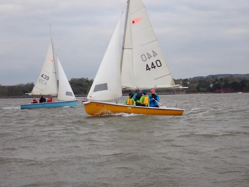 SYC Friday Evening Junior Training photo copyright Andrew Paley taken at Starcross Yacht Club and featuring the Comet Trio class