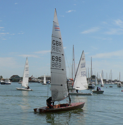 Very light winds for the Contenders on Sunday at the Brading Haven open photo copyright Isabelle Jackson taken at Brading Haven Yacht Club and featuring the Contender class