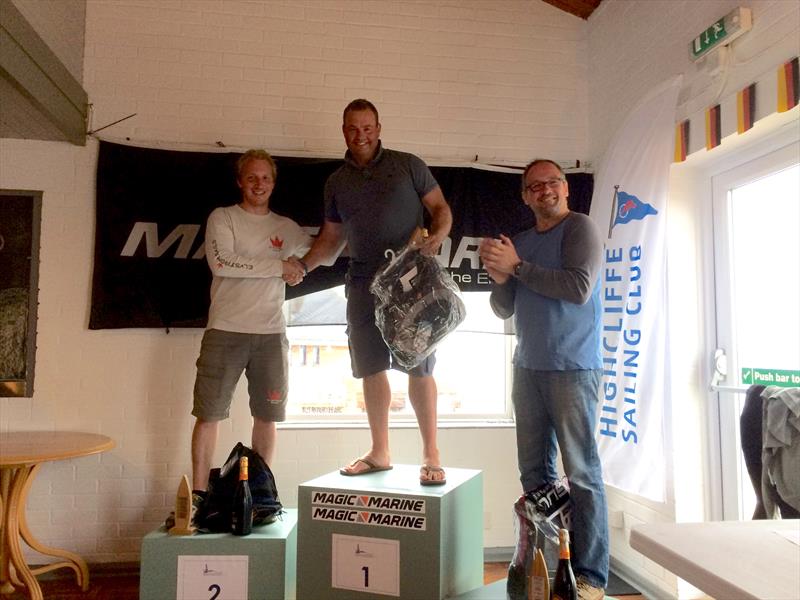 Top three in the Contender Europeans at Highcliffe - photo © Sarah Desjonqueres