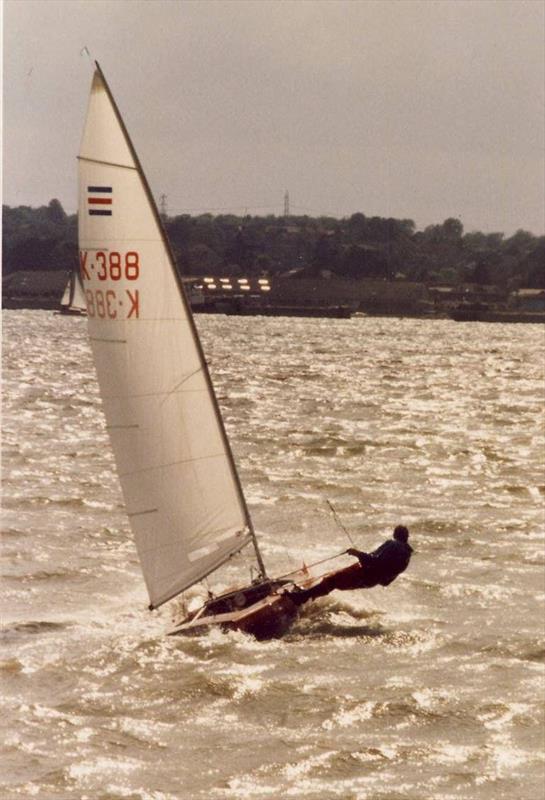 Something of a rarity! A  homebuilt boat that would go on to win two World Championships (one of which was an exceptionally windy affair out in Brisbane) photo copyright S. Daniel / I. Ridge taken at  and featuring the Contender class