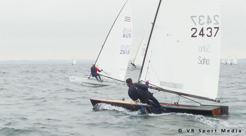 Australians upwind on day 4 of the Contender Worlds 2017 at Sønderborg, Denmark photo copyright VR Sport Media taken at Sønderborg Yacht Club and featuring the Contender class
