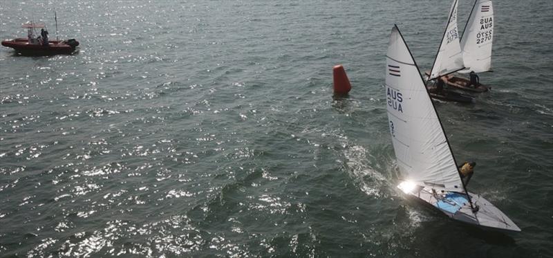 Bottom mark rounding - International Contender Class National Championships 2020 photo copyright Will Martineau taken at Royal Queensland Yacht Squadron and featuring the Contender class