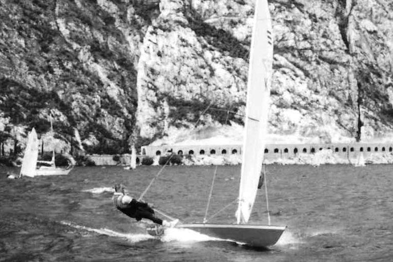Keith Paul sailing his Contender on Lake Garda - photo © Liz Potter