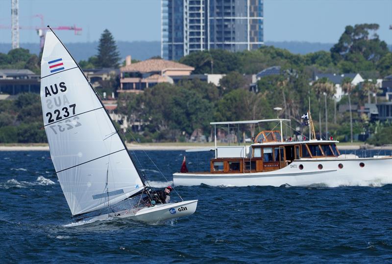 2023 Contender Worlds in Perth day 2 photo copyright Lindsay Preece taken at Royal Freshwater Bay Yacht Club and featuring the Contender class