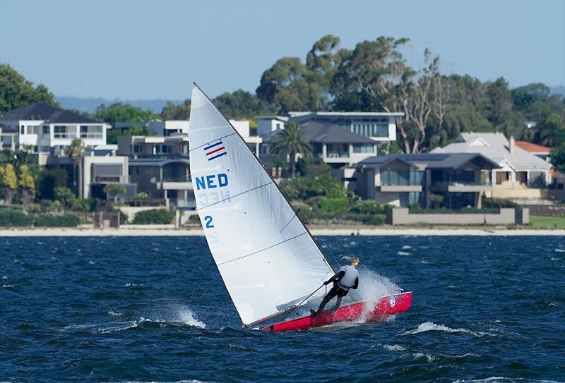 2023 Contender Worlds in Perth day 2 photo copyright Lindsay Preece taken at Royal Freshwater Bay Yacht Club and featuring the Contender class