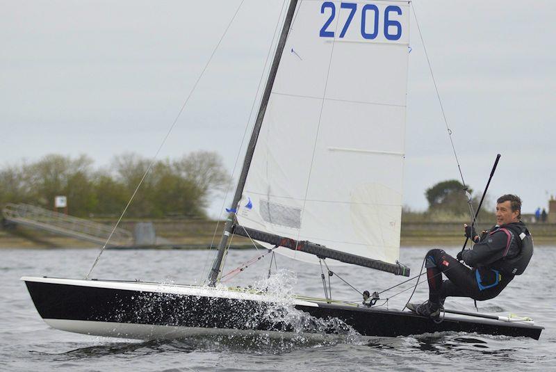 Stuart Jones takes second in the Allen Contender open meeting at Oxford photo copyright Adrian Howe taken at Oxford Sailing Club and featuring the Contender class