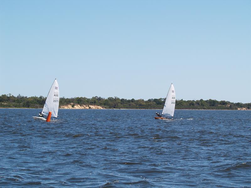 Grant Robinson (right) and Lachlan Imeneo (left) - Victorian Contender State Titles 2024 photo copyright Mark Young taken at Blairgowrie Yacht Squadron and featuring the Contender class