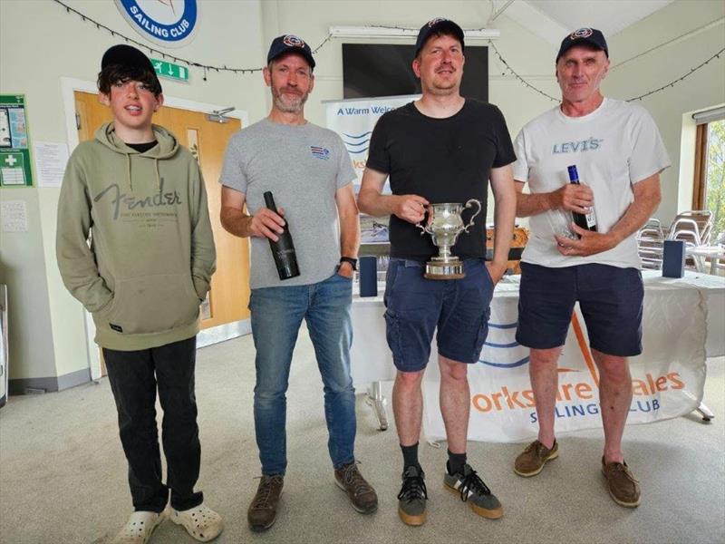 Yorkshire Dales Contender Open Prize Winners photo copyright Richard Butner taken at Yorkshire Dales Sailing Club and featuring the Contender class