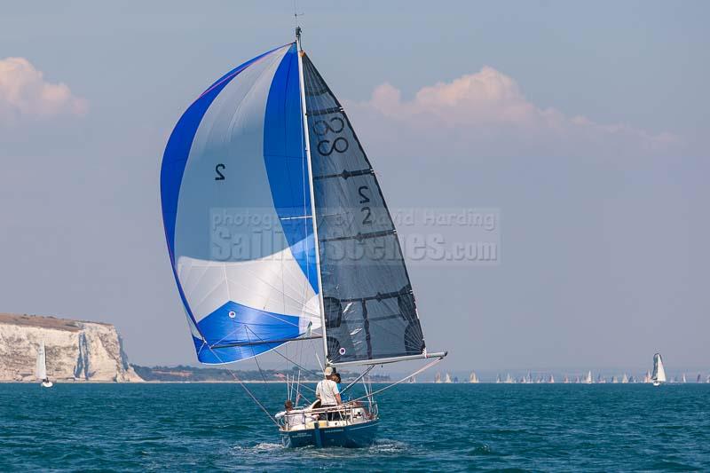 High Potential wins the 2018 Round the Island Race photo copyright David Harding / www.sailingscenes.com taken at  and featuring the Contessa 26 class