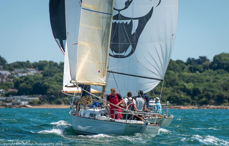 The teenage team on Brizo gives the Contessa 26s a run for their money on day 1 of Cowes Classics Week photo copyright Tim Jeffreys Photography taken at Royal London Yacht Club and featuring the Contessa 26 class