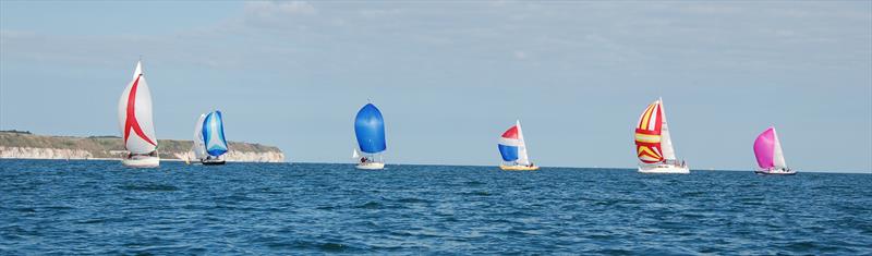 Contessa 26s and Cruisers on a spinnaker leg during the 156th Royal Yorkshire Yacht Club Regatta photo copyright Amy Saltonstall taken at Royal Yorkshire Yacht Club and featuring the Contessa 26 class