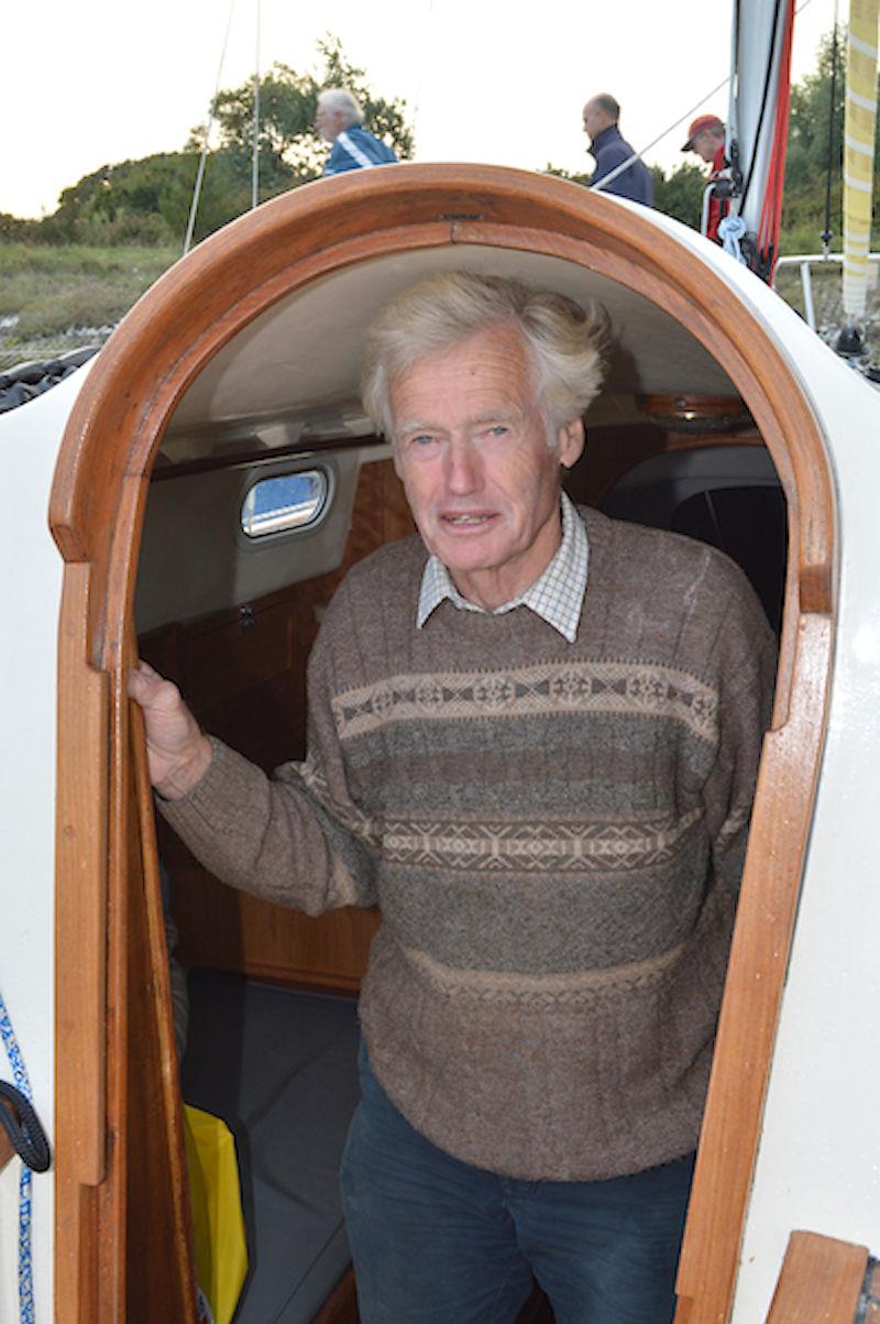 Yachtsman, boatbuilder and 1977 Yachtsman of of the Year award winner Jeremy Rogers from Lymington, aboard his Contessa 26 production yacht Grayling photo copyright Barry Pickthall / PPL taken at  and featuring the Contessa 26 class