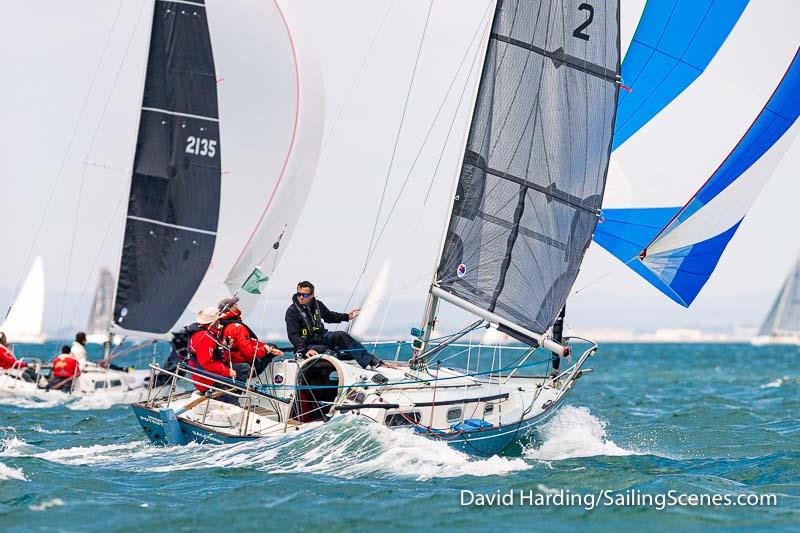 High Potential, CO2, Contessa 26, during the 2023 Round the Island Race photo copyright David Harding / www.sailingscenes.com taken at Island Sailing Club, Cowes and featuring the Contessa 26 class