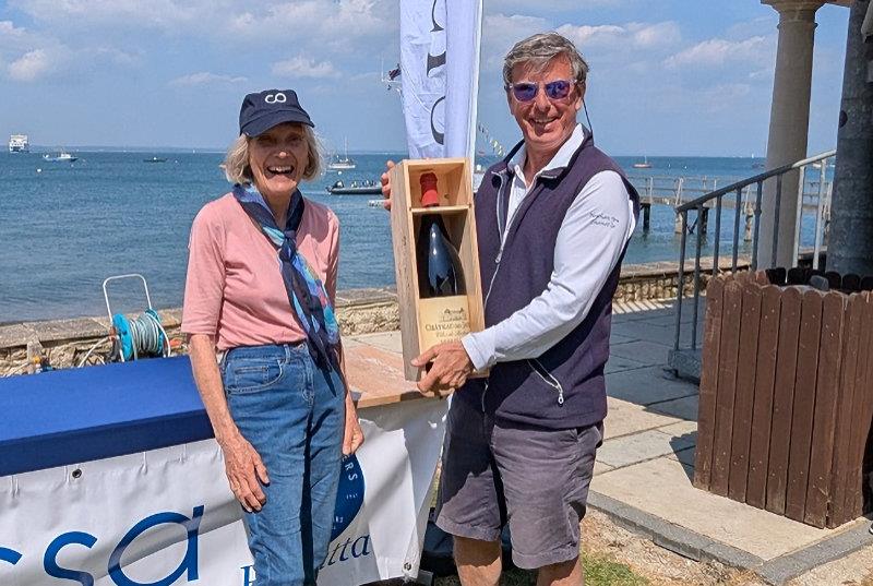Fiona Rogers with overall winner Patrick Seely (Samphire of Hurst) - Royal Solent YC Contessa Regatta - photo © Christian Beasley / Beautiful Wight Photography