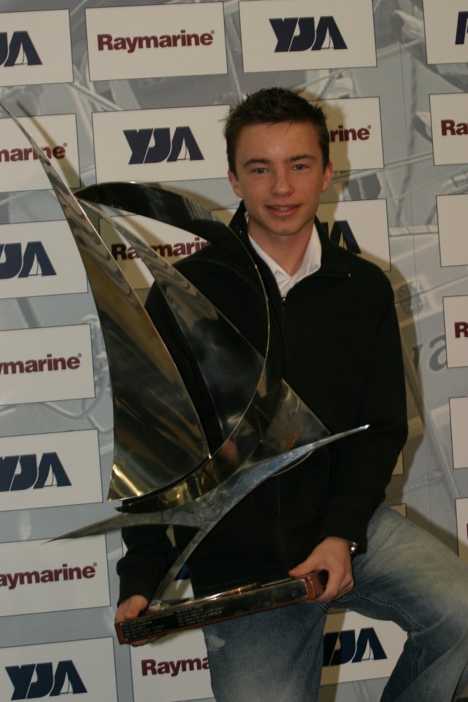 15 year old Seb Clover wins the Raymarine Young Sailor of the Year award for becoming the youngest to sail across the Atlantic single-handed in a Contessa 32 photo copyright Peter Bentley taken at  and featuring the Contessa 32 class