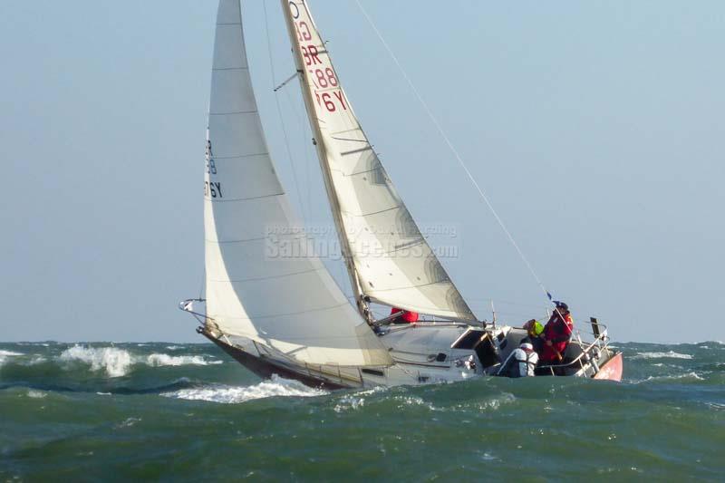 Trican (GBR8876T, Contessa 32 on day 6 of the Poole Bay Winter Series photo copyright David Harding / www.sailingscenes.com taken at Parkstone Yacht Club and featuring the Contessa 32 class