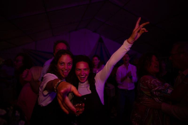 Contessa 32 50th Anniversary Party - The crew of Jemmana celebrating making it around the island and then back to Lymington for the party photo copyright Adam Price taken at Lymington Town Sailing Club and featuring the Contessa 32 class