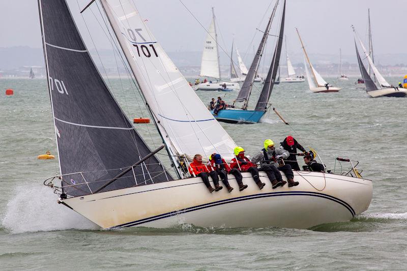 Contessa 32s on Cowes Week day 2 photo copyright Martin Augustus / www.sailingimages.co.uk taken at Cowes Combined Clubs and featuring the Contessa 32 class