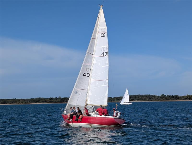 Merak II upwind in shifty conditions on Sunday during the Contessa 32 Nationals at Lymington - photo © Andy Codd