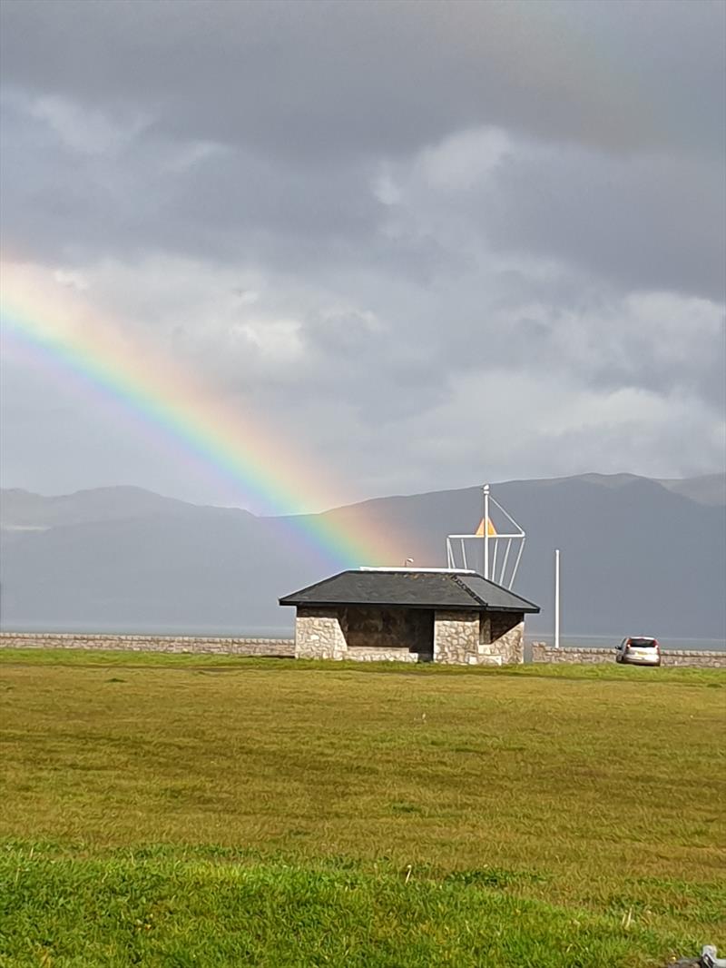 A rainbow for Conwy Fife One Design 2021 'A' Series race 3 photo copyright Ian Bradley taken at Royal Anglesey Yacht Club and featuring the Conwy Fife One Design class