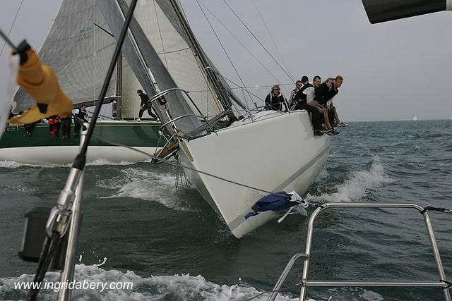 Farr 45s Team Racing in the Staples Trophy photo copyright Ingrid Abery / www.hotcapers.com taken at Royal Thames Yacht Club and featuring the Farr 45 class