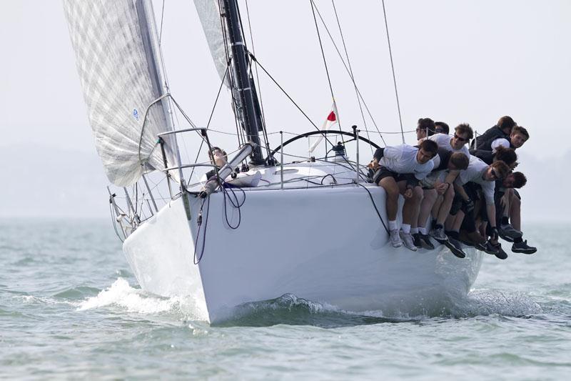The British Keelboat Academy enjoyed glorious sunshine and light to moderate winds as they competed in the RORC Easter Challenge photo copyright Tom Gruitt / www.pwpictures.com taken at Royal Ocean Racing Club and featuring the Farr 45 class