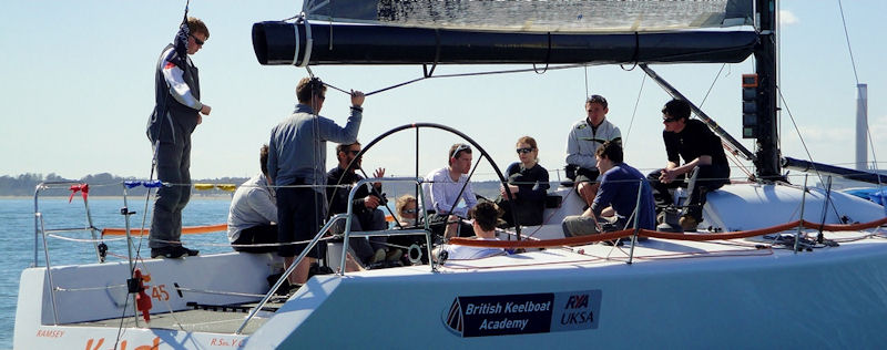 BKA sailors on-board Farr 45 Kolga photo copyright RYA taken at Warsash Sailing Club and featuring the Farr 45 class