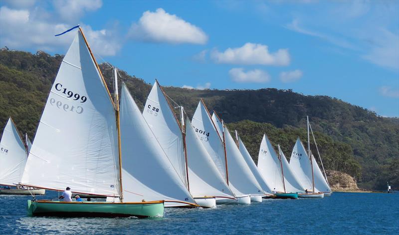 Couta start on Pittwater at the Wattle Cup 2015 photo copyright Bob Fowler taken at Couta Boat Club and featuring the Couta Boat class
