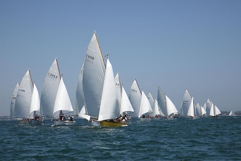 Division One as they make there way to the bottom mark for the first time. What a fleet - photo © A.J. McKinnon