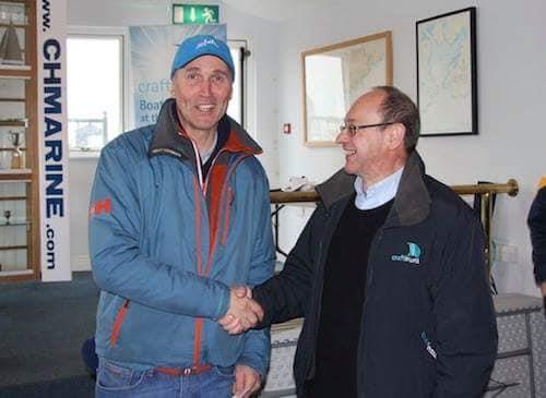 Sean Craig receiving a prize from Craftinsure's Rod Daniel during the Laser Munster Championships photo copyright BSC taken at Baltimore Sailing Club and featuring the  class