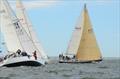 NA 24, 'Gallant' , the Pearson Navy 44 skippered by Robert LaGuardia, took an easy port tack start on a pin-biased line in the Marion Bermuda Race start © Talbot Wilson