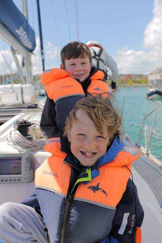 Patrick Hauser and Robert Blenner Try Sailing at Kinsale Yacht Club photo copyright Gail MacAllister taken at Kinsale Yacht Club and featuring the Cruising Yacht class