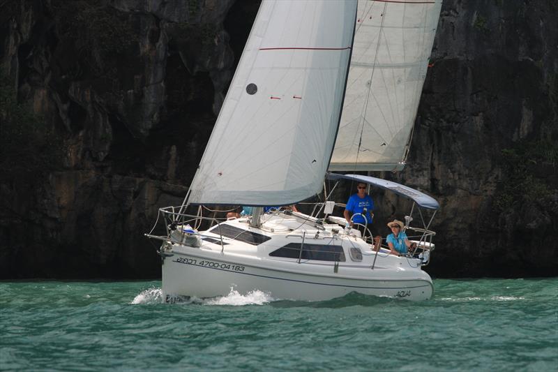 Aqua on day 1 of The Bay Regatta 2017 photo copyright Scott Murray taken at Phuket Yacht Club and featuring the Cruising Yacht class