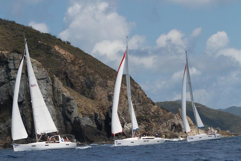 Spectacular scenic courses for the bareboat fleet on day 2 of the BVI Spring Regatta - photo © BVISR / www.ingridabery.com
