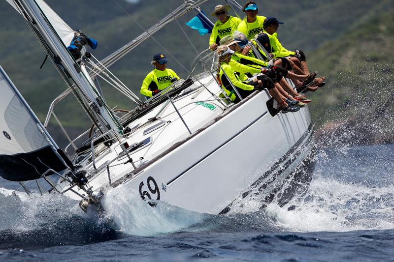 Cannon and Harvey's Jeanneau SO 44i, KHS&S Contractors leading CSA Bareboat 4 on the final day at Antigua Sailing Week photo copyright Paul Wyeth / www.pwpictures.com taken at Antigua Yacht Club and featuring the Cruising Yacht class