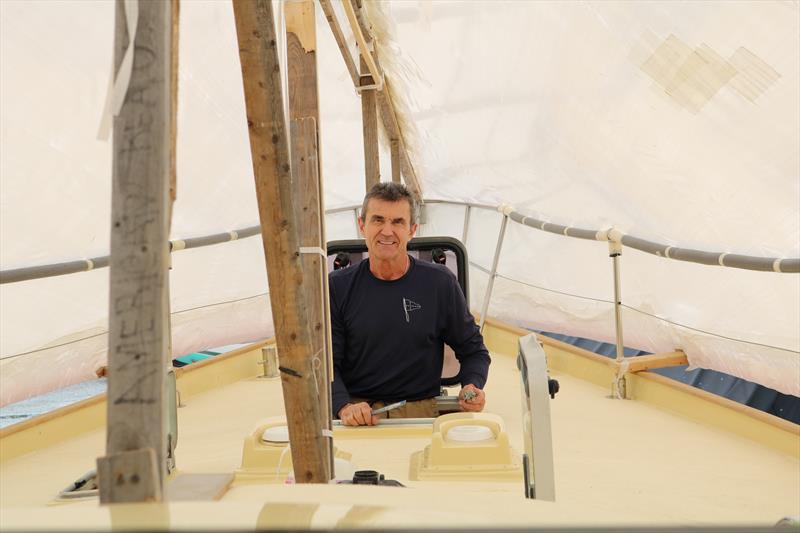 Under wraps! American skipper Istvan Koper expects to complete the restoration of his Tradewind 35 Puffin in time to sail her across the Atlantic to the UK, later this Summer photo copyright Istvan Koper taken at  and featuring the Cruising Yacht class