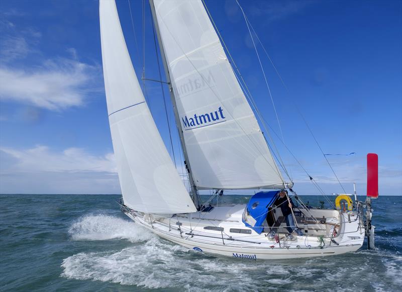 Jean-Luc van den Heede (72) sailing his Rustler 36 MATMUT. The Frenchman has completed 5 circumnavigations already and is one of the favourites to win the 2018 Golden Globe Race photo copyright Jean-Luc van den Heede taken at  and featuring the Cruising Yacht class