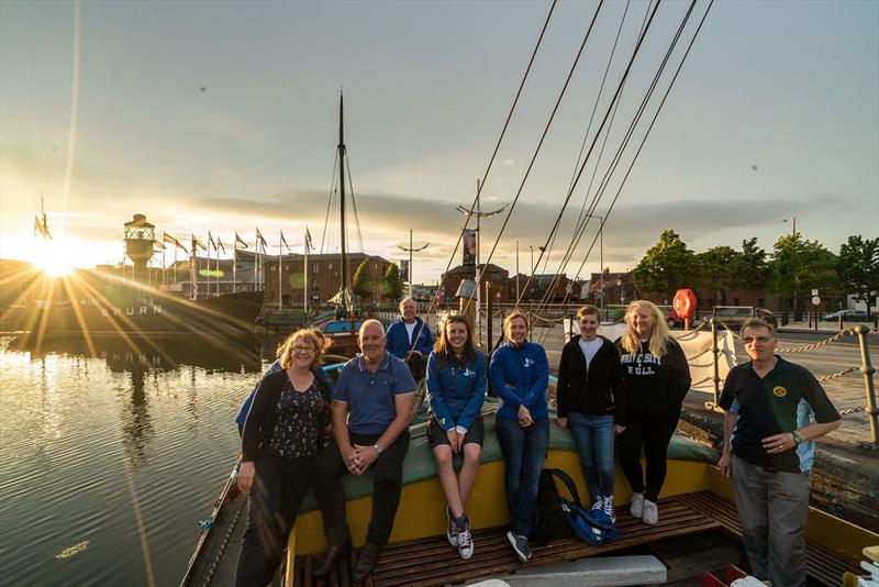 The Round Britain crew being hosted on board the square rigger in Hull Marina photo copyright Ellen MacArthur Cancer Trust taken at  and featuring the Cruising Yacht class