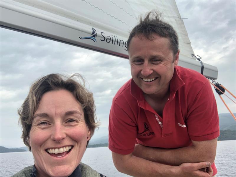 Emma and Duncan on Libretto photo copyright Sailingfast taken at Loch Lomond Sailing Club and featuring the Cruising Yacht class