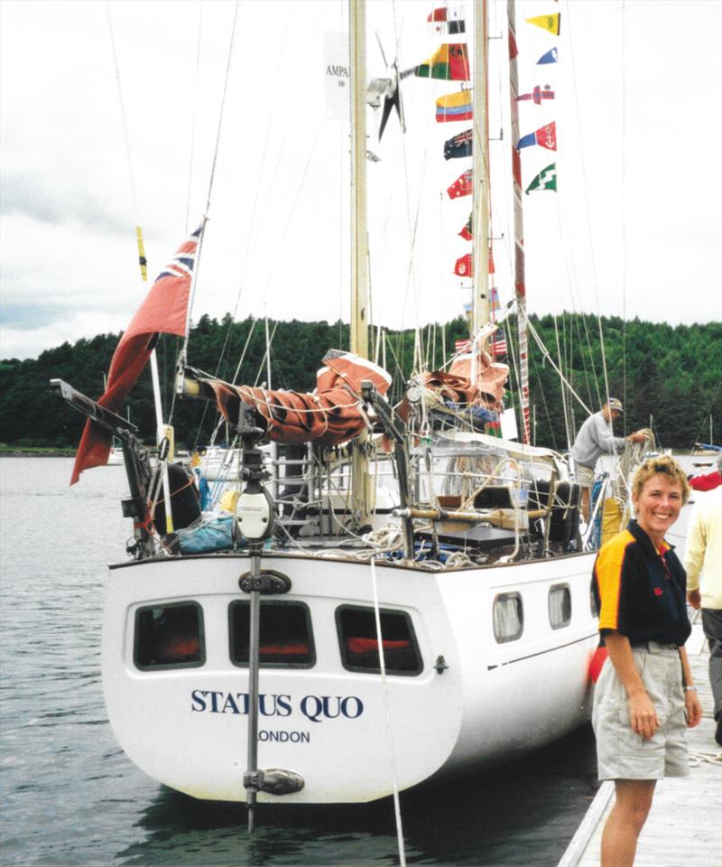 The yacht 'Status Quo' arrives back in Kippford after the Tordoff's round the world epic voyage photo copyright David Henderson taken at Solway Yacht Club and featuring the Cruising Yacht class