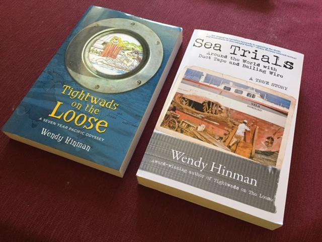 Books by writer and bluewater cruiser Wendy Hinman photo copyright Wendy Hinman Collection taken at Seattle Sailing Club and featuring the Cruising Yacht class