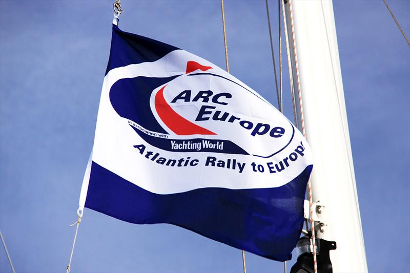 ARC Europe Tortola marina shots flags closeup - photo © Sarah Collins
