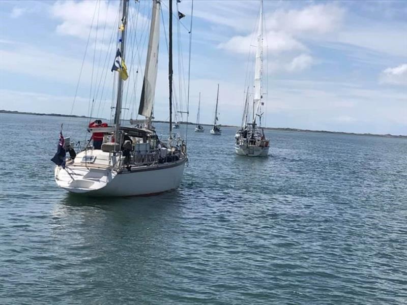 Sailing past the Royal Welsh YC photo copyright Laurie Balme taken at  and featuring the Cruising Yacht class