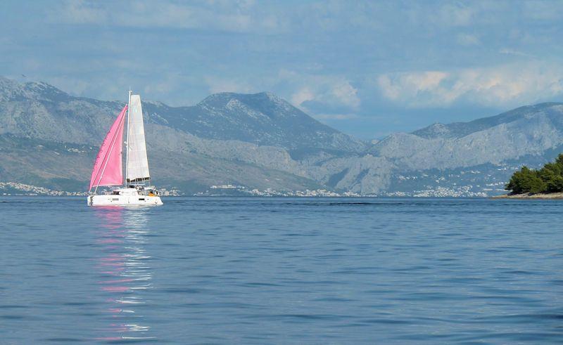 Cruising in Croatia - Split mainland from off Brac Island photo copyright Liz Potter taken at  and featuring the Cruising Yacht class
