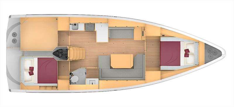 Bavaria C42 layout photo copyright Bavaria Yachts taken at  and featuring the Cruising Yacht class