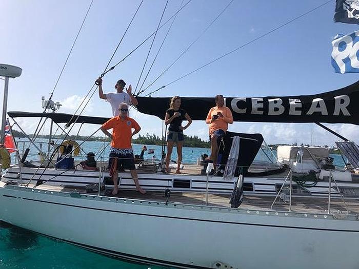 The team of Icebear enjoying a respite in St George's harbor  - Spirit of Bermuda Charity Rally photo copyright Sailing Yacht Research Foundation taken at  and featuring the Cruising Yacht class