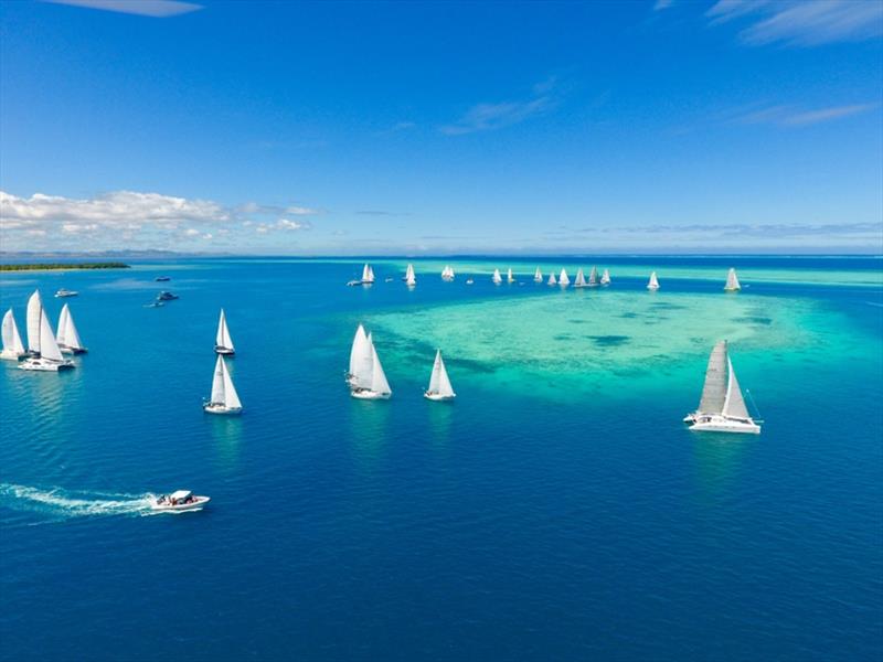 Round Malolo Start - Fiji Regatta Week photo copyright Musket Cove Yacht Club taken at Musket Cove Yacht Club and featuring the Cruising Yacht class