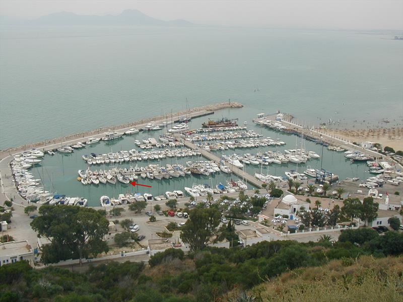 Docked at Sidi Bou Said near Tunis photo copyright Hugh & Heather Bacon taken at  and featuring the Cruising Yacht class