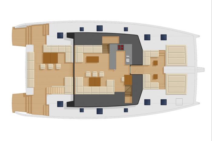 Private main deck layout - Seaview 56 - photo © Heysea